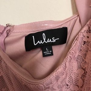 Lulu's Pink off the shoulder flowy dress